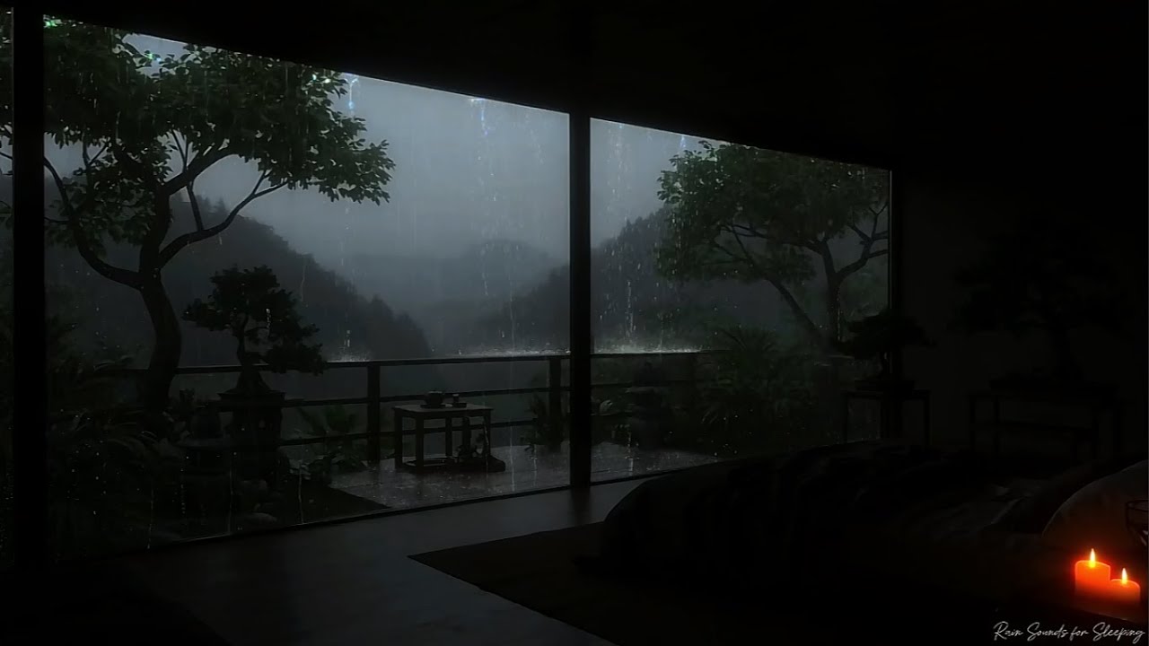 Heavy Rain and Soft Thunder 🌧 Deep Sleep White Noise for Calm Nights