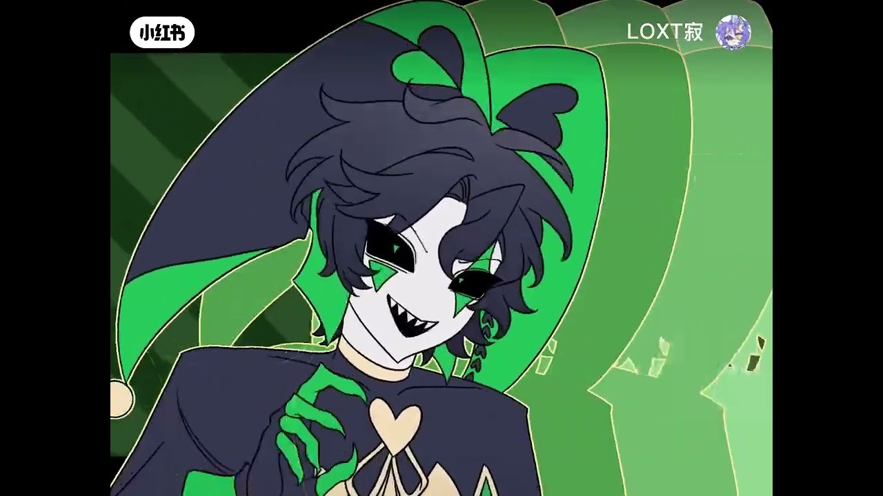 Harleyquen co cuteee💚💚💚 #circus #edit #harlyquinn #pierrot #animation 