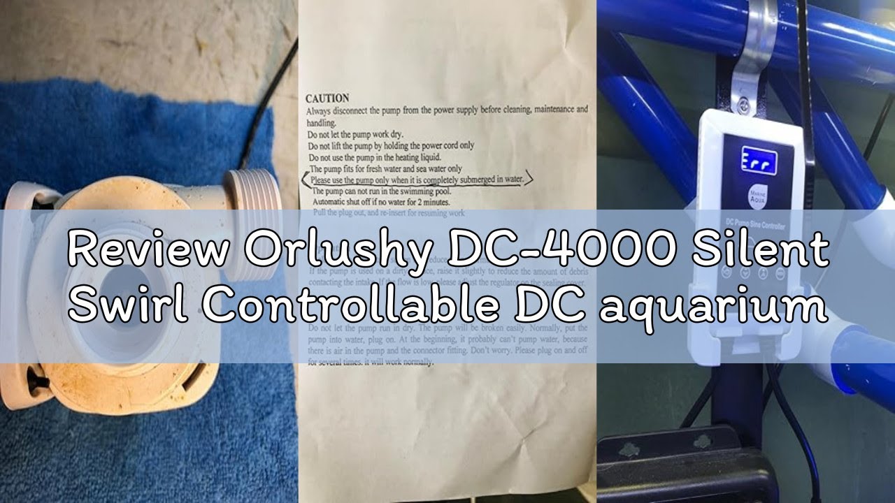 Review Orlushy DC-4000 Silent Swirl Controllable DC aquarium Pump 25W 1050GPH-marine wavemaker retur