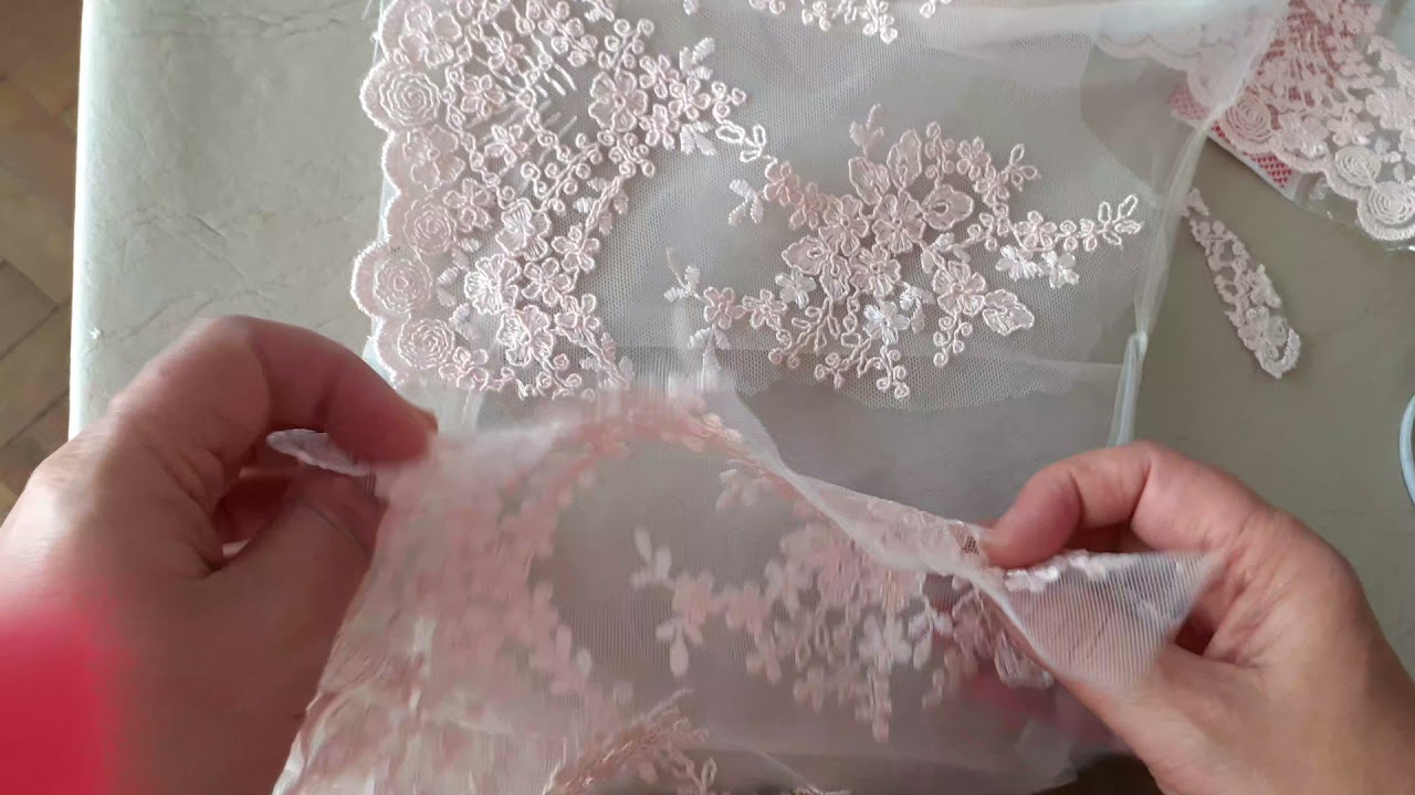 DIY como forrar ,aplicar, coser encaje sobre corsé de tul