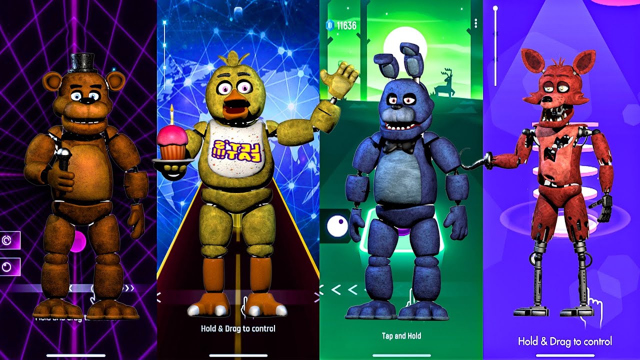 [FNAF] Freddy(Betty Boop) x Chica(The Ghost) x Bonnie(I wanna live) x Foxy(Give Me A Hug) | Bemax