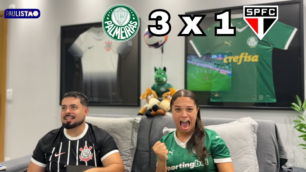REACT REAÇÕES  PALMEIRAS x SÃO PAULO  | Casal Rivalidade