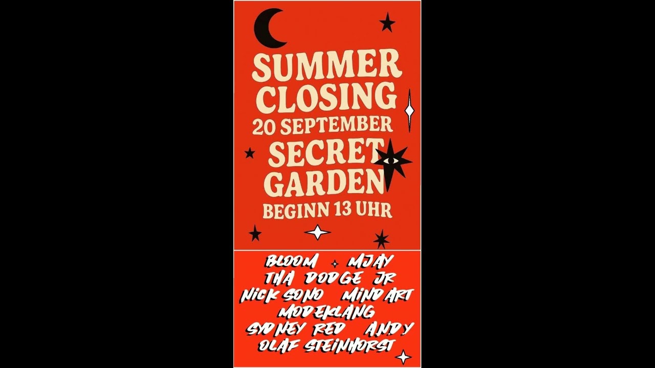 Summer Closing (20-09-2025) @ Secret Garden With Soulseeker Alias (Tha Dodge Jr)