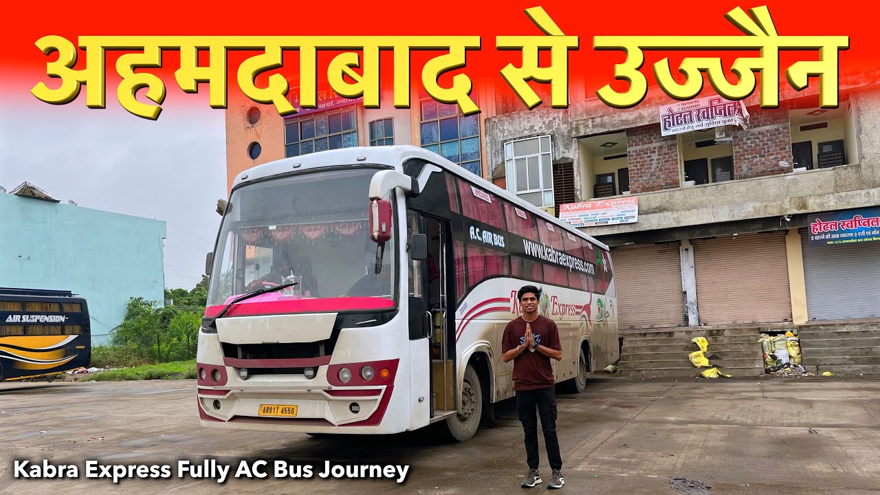 Ahmedabad to Ujjain in Kabra Express AC Sleeper Bus | EXTREMELY & HIGH SPEED DRIVING 😎 🔥