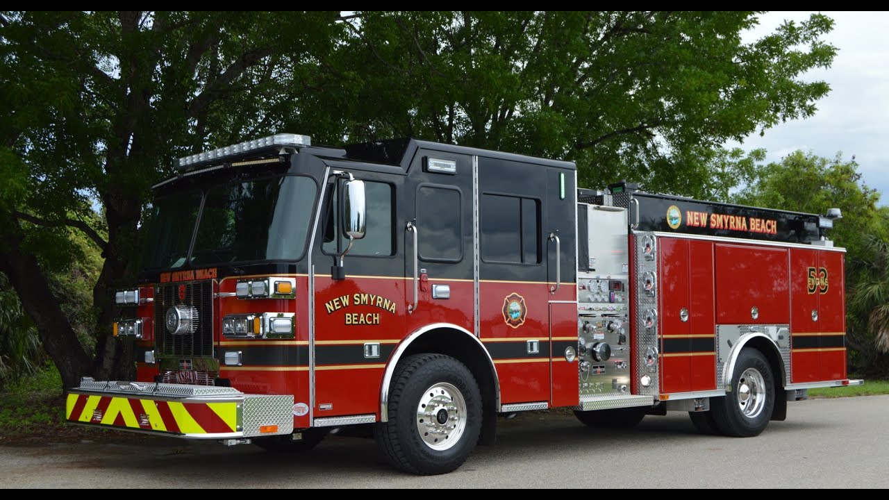SFEV - New Smyrna Beach Fire Department's Sutphen custom pumper - ENGINE 53