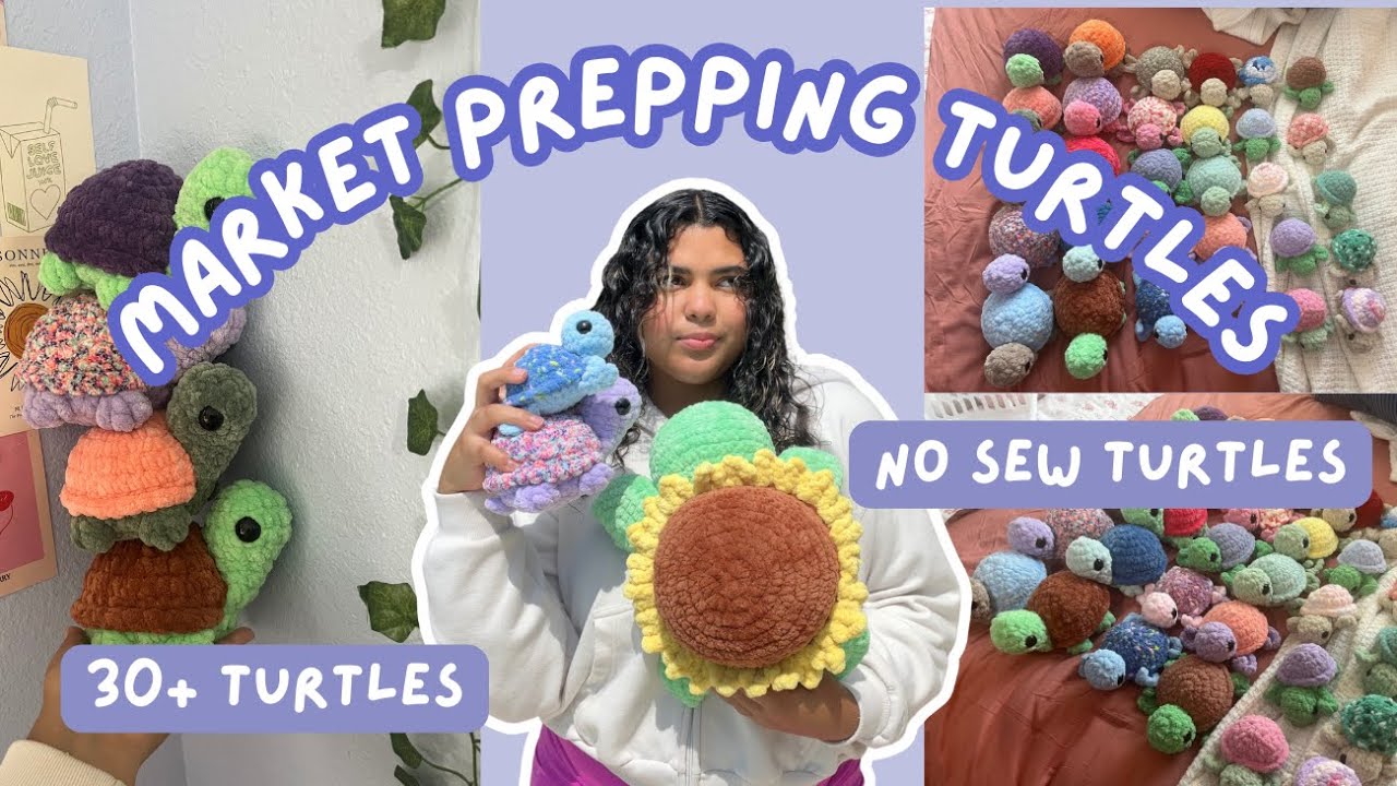 MARKET PREP 🧶 week of crochet 🐢 Crochet & Chat ✨