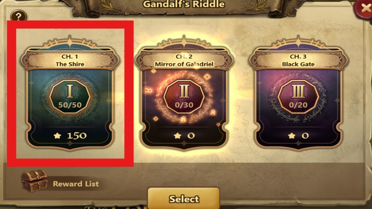 Summoners War Gandalf's Riddle Minigame 1-50 3*