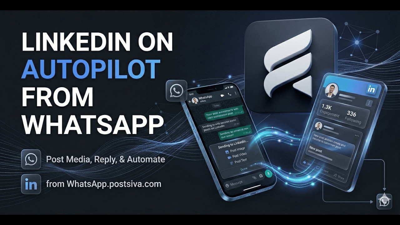 Postsiva LinkedIn Management via WhatsApp