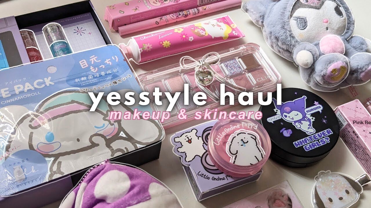 $100+ yesstyle beauty haul ✩˚🌷🌸｡⋆ makeup & skincare unboxing + review