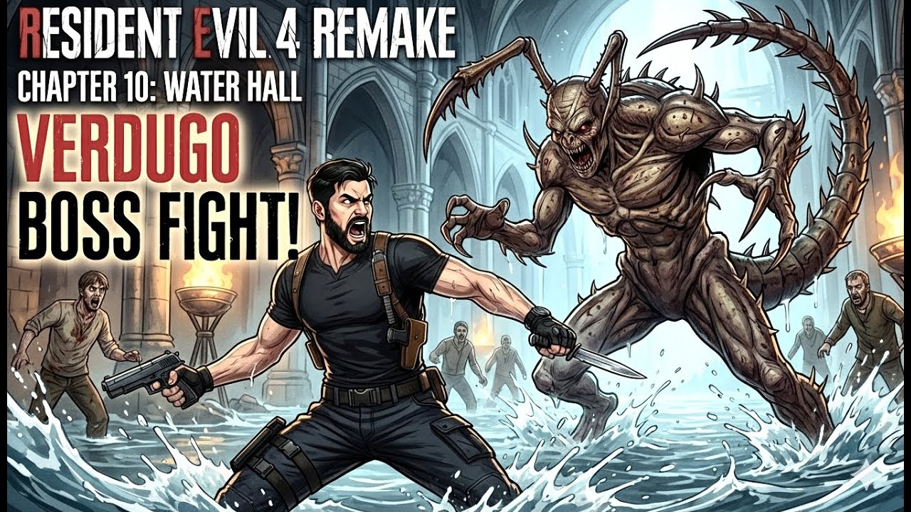 RE4 Remake Walkthrough - Part 6 THE SCARIEST BOSS IN THE CASTLE! ❄️ Chapter 10 - Verdugo Fight