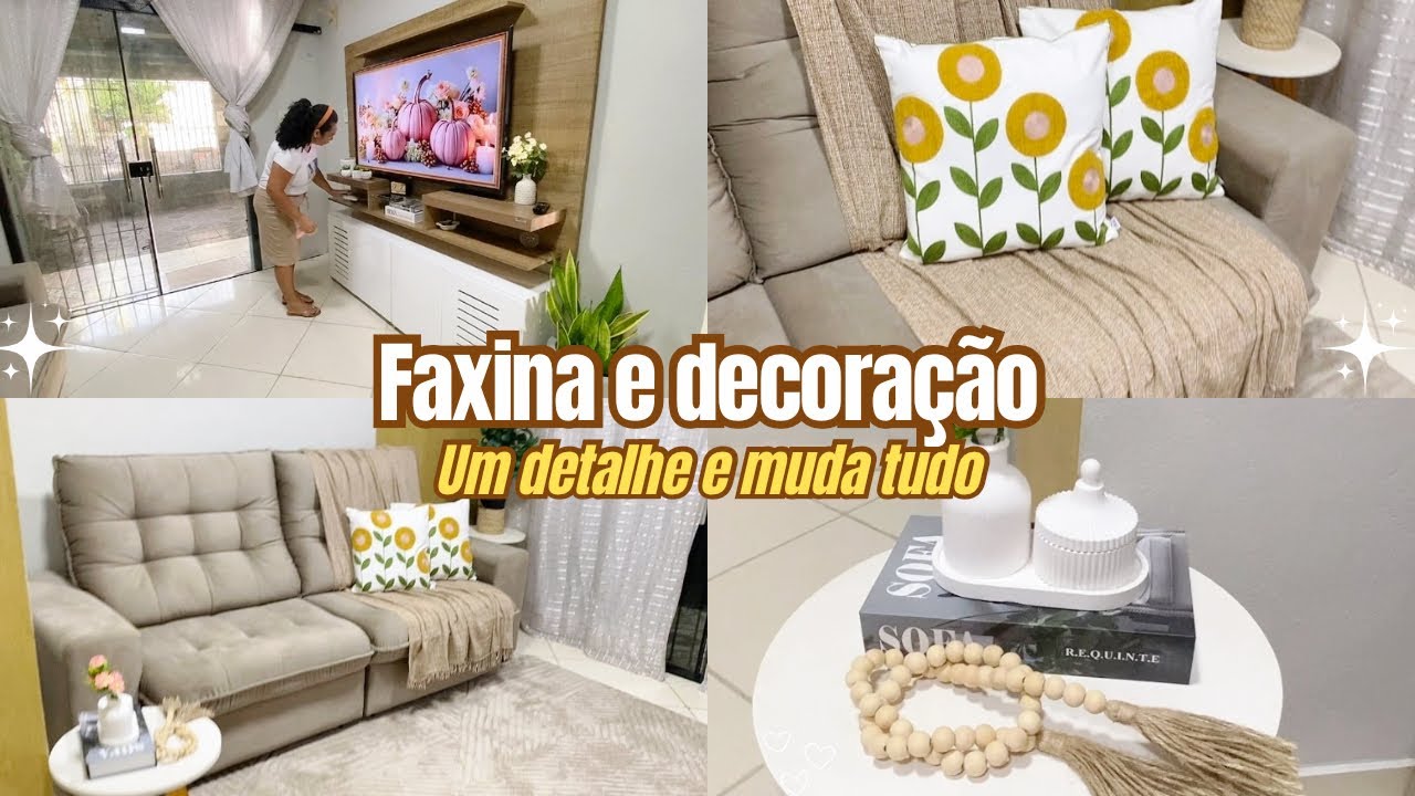 ✨Faxina pesada | Nova decora&ccedil;&atilde;o da sala | cada dia mudamos uma coisinha e a casa vai ficando linda🥰 