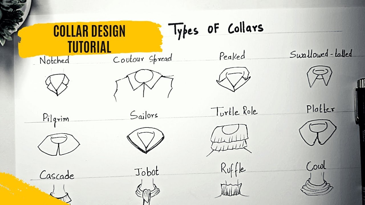 How to draw Difference Types ofCollar || Draw Collar for beginners  || Fashion illustration