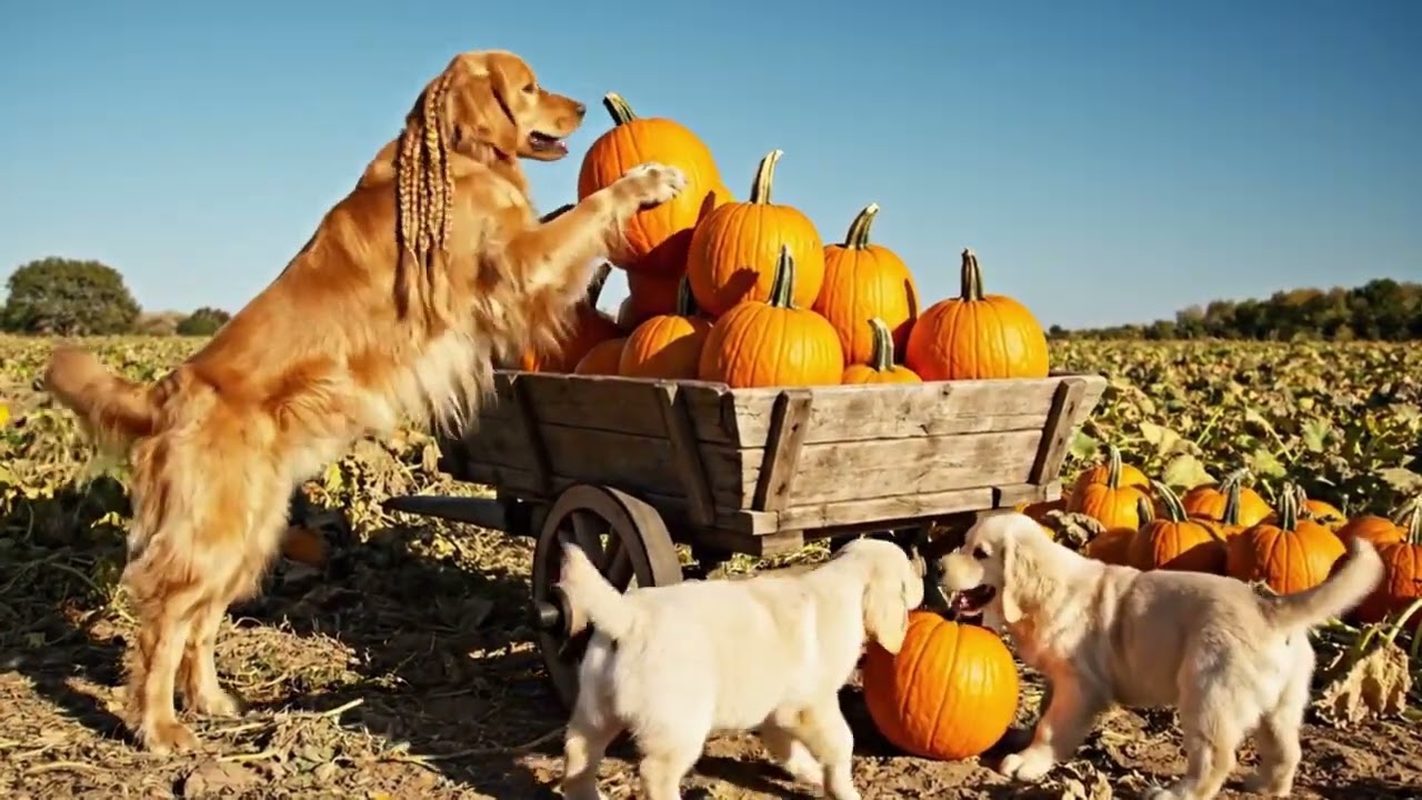 Mama Dog & Puppies Trims Fur on the Farm 🐾🎩🐯