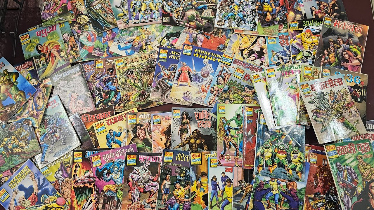 UNBOXING BIG PARCEL OF OLD RAJ COMICS NAGRAJ DHRUV DOGA BHIKAL BHEDIYA HORROR COLLECTION #rajcomics