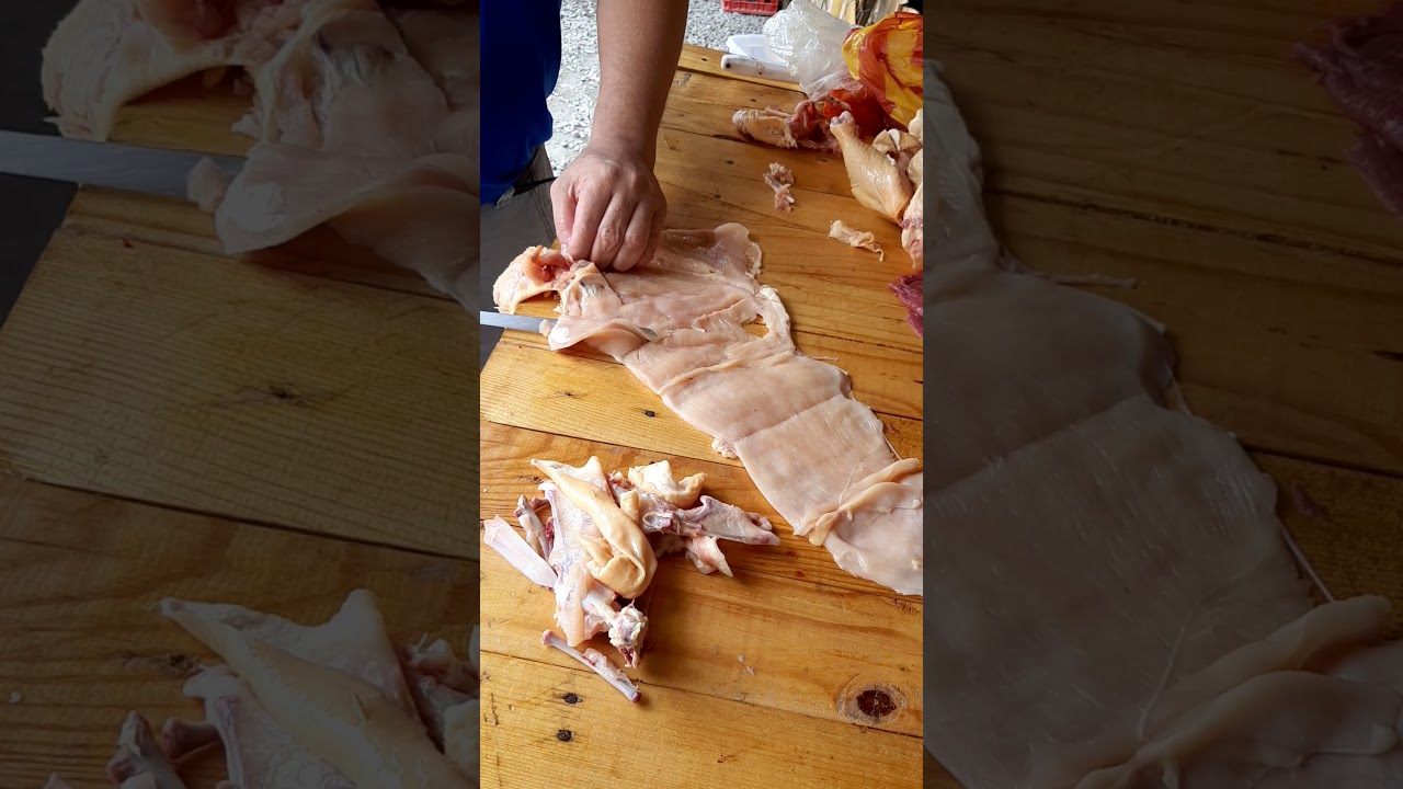 Como  filetear un pollo para un buen asado.