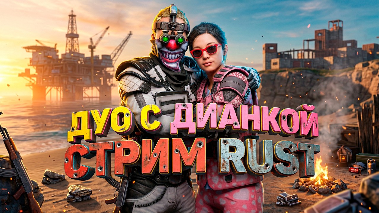 ГОШАН с ДИАНКОЙ ДУО СТАРТ🔥СТРИМ ВЫЖИВАНИЕ в RUST РАСТ