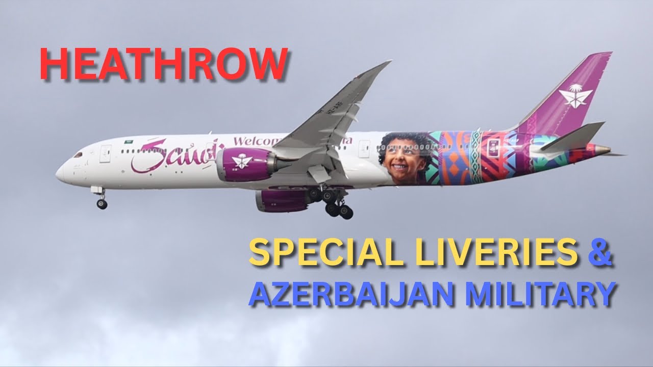 You wont see this everyday at Heathrow Airport! Special liveries & military aircraft!