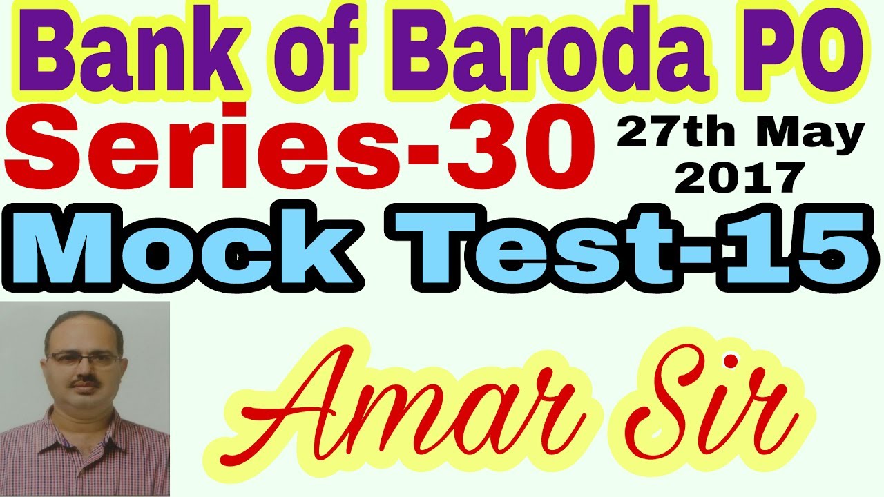 Number Series Questions | 30 | Mock Test-15 | Bank of Baroda PO-2017 | Unique Solution #Amar Sir
