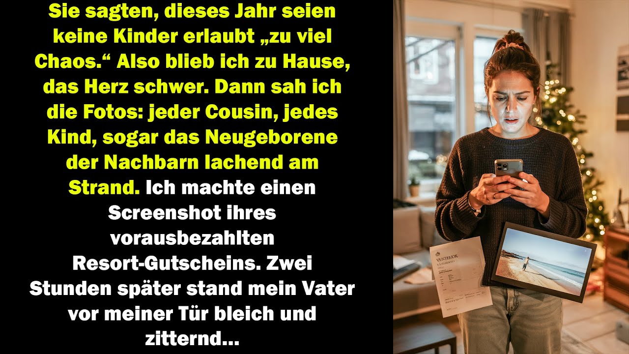sie sagten „keine kinder erlaubt“ – dann sah ich die strandfotos mit jedem einzelnen kind