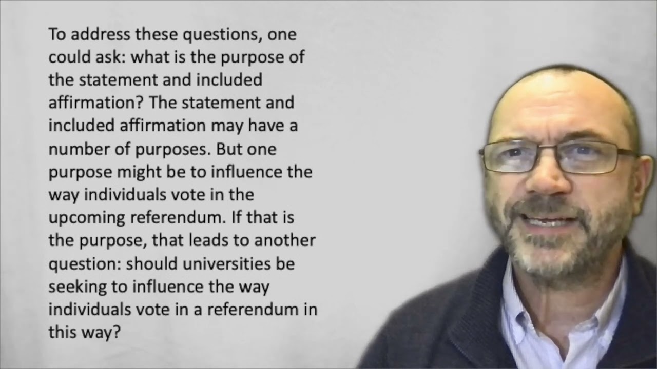 Questions concerning the UTAS Statement on the Voice to Parliament Referendum