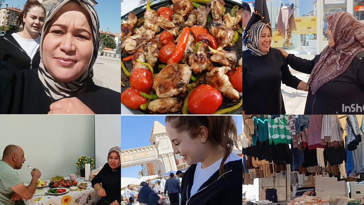 MEDİNEYLE ALIŞ VERİŞ YAPTIK YENİ CİCİLER🥰pazar gezmesi çocuk kaybolmuş mangal tadında oldu