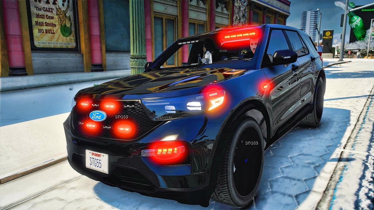 Playing GTA 5 As A POLICE OFFICER City Patrol| GTA 5 Lspdfr Mod| 4K
