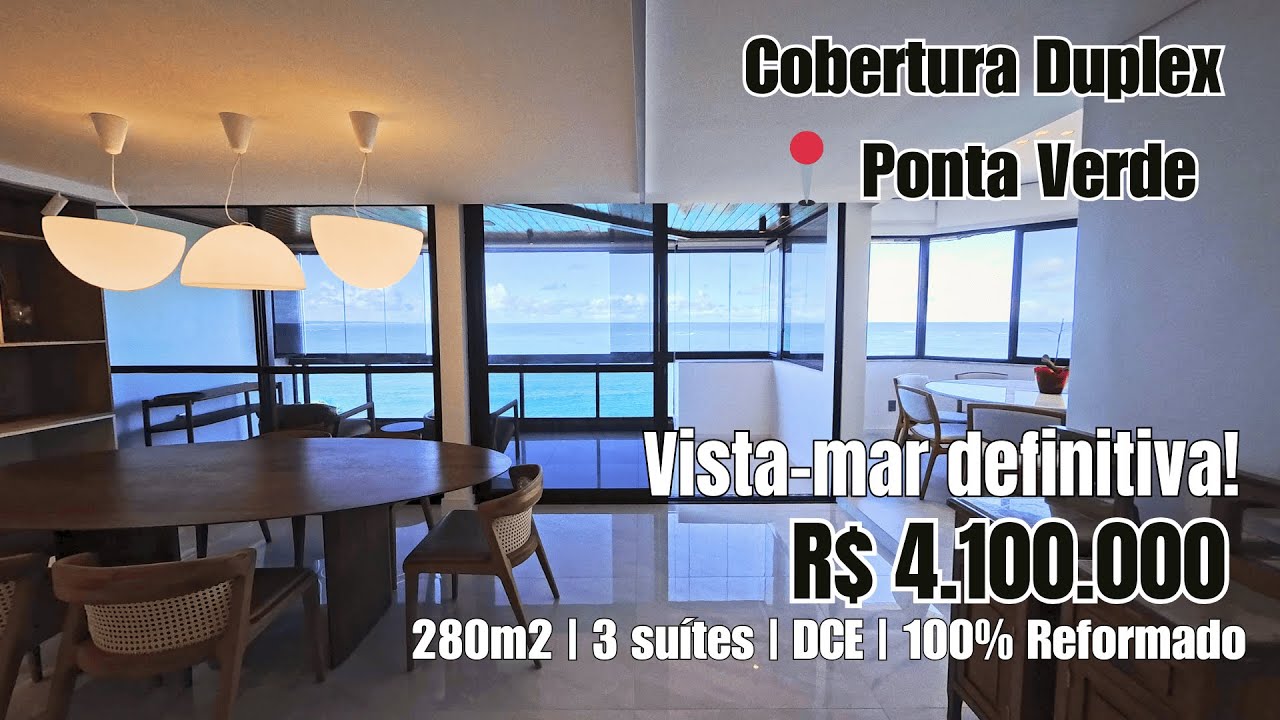 Luxuosa Cobertura Duplex à venda na Ponta Verde | Maceió | Vista-mar Permanente | Andaza Imóveis