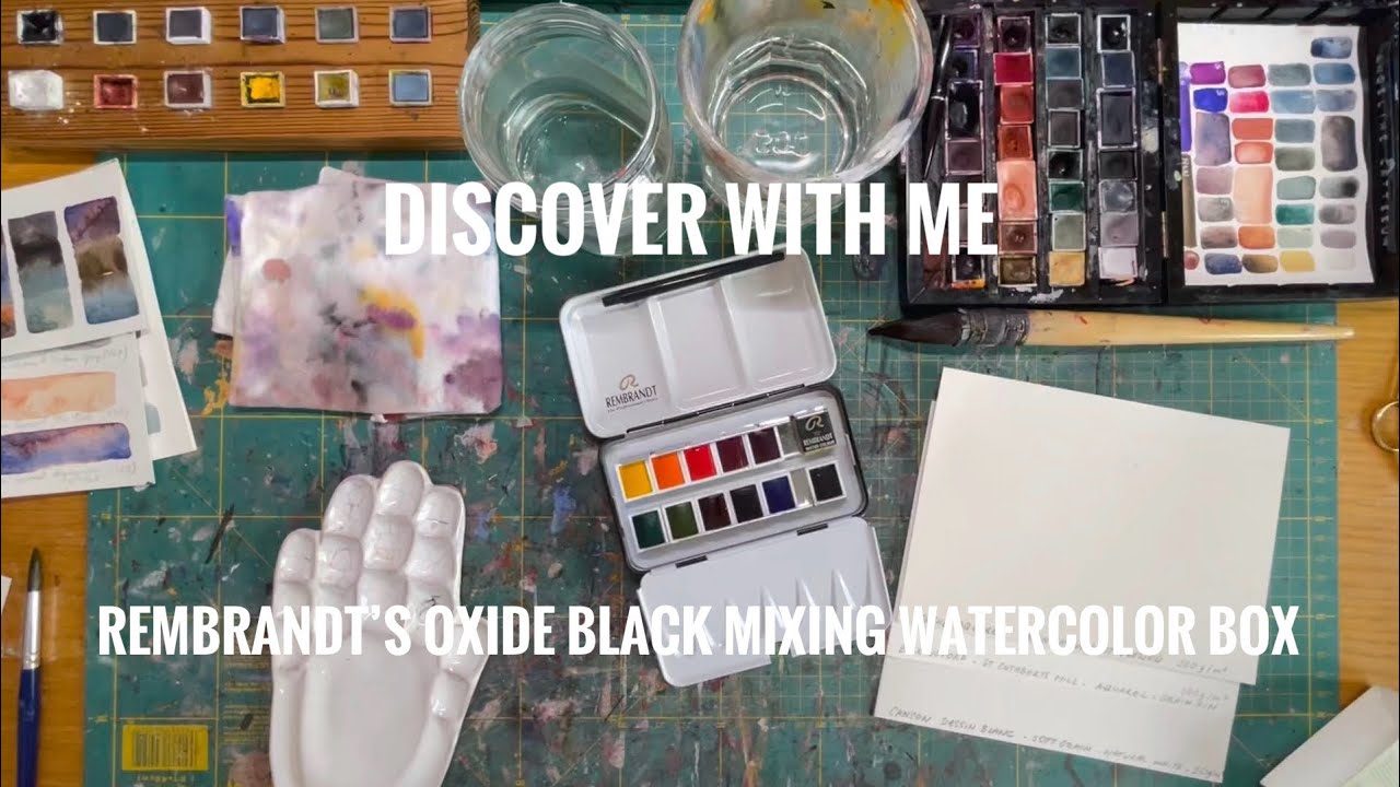Testing Rembrandt’s Oxide Black Mixing Watercolor Box