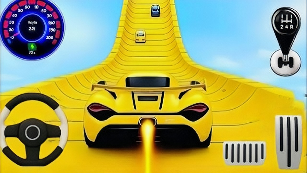 Impossible Crazy Cars Mega Ramp |Extreme Car Stunts Racing Driver Master Simulator Gameplay #racing