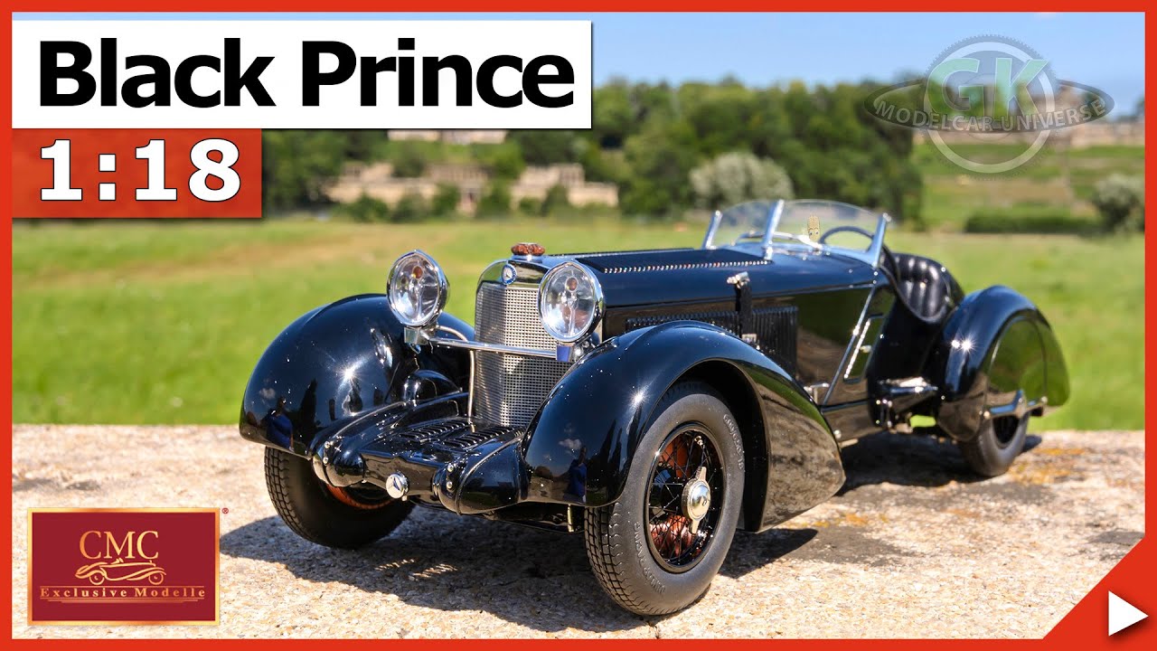 1/18 CMC Der Schwarze Prinz! Mercedes SSK Trossi 1932 | Modellauto Neuheiten