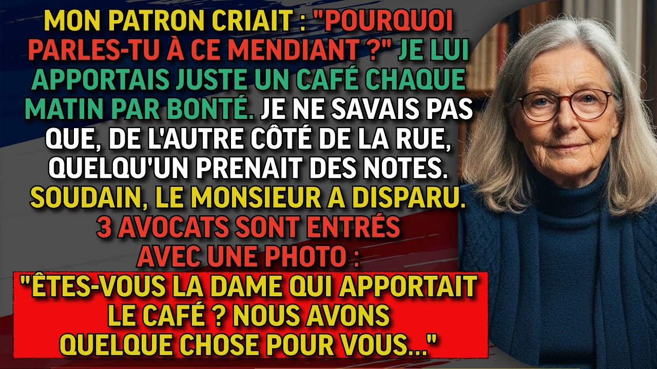 Je ne savais pas que quelqu'un m'observait... Puis 3 avocats ont frappé à ma porte.
