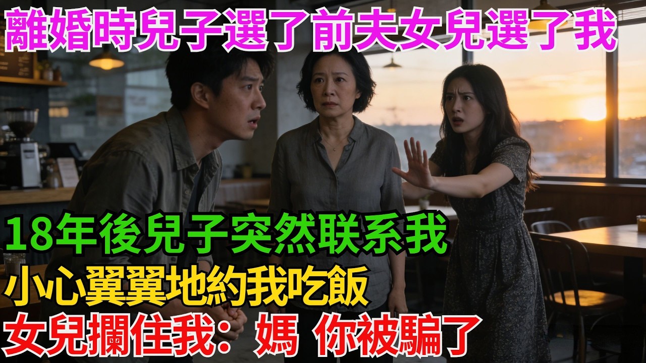 離婚時兒子選了前夫，女兒選了我，18年後兒子突然聯係我，小心翼翼地約我吃飯，女兒攔住我：媽，你被騙了！【阿馨夜讀】#故事分享#情感#婆媳矛盾#AA制