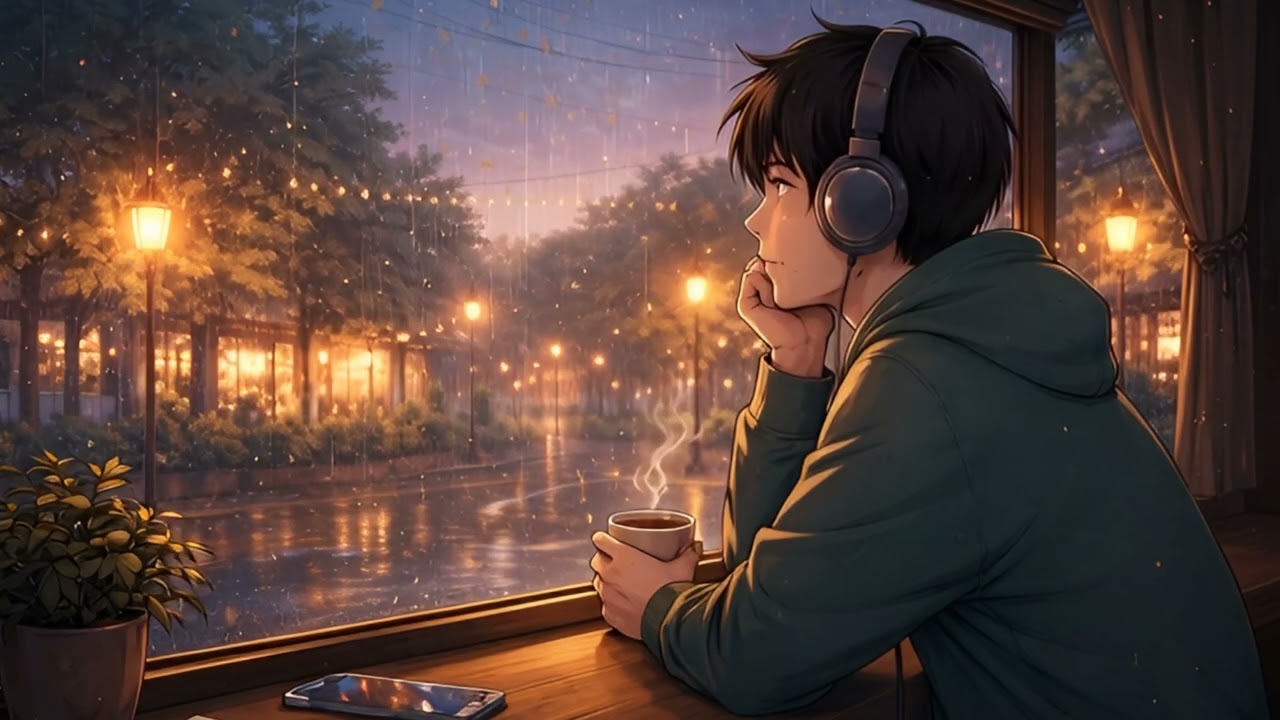 Rainy Lofi Mood 🌙 Gentle Nostalgic Music to Slow Down & Breathe