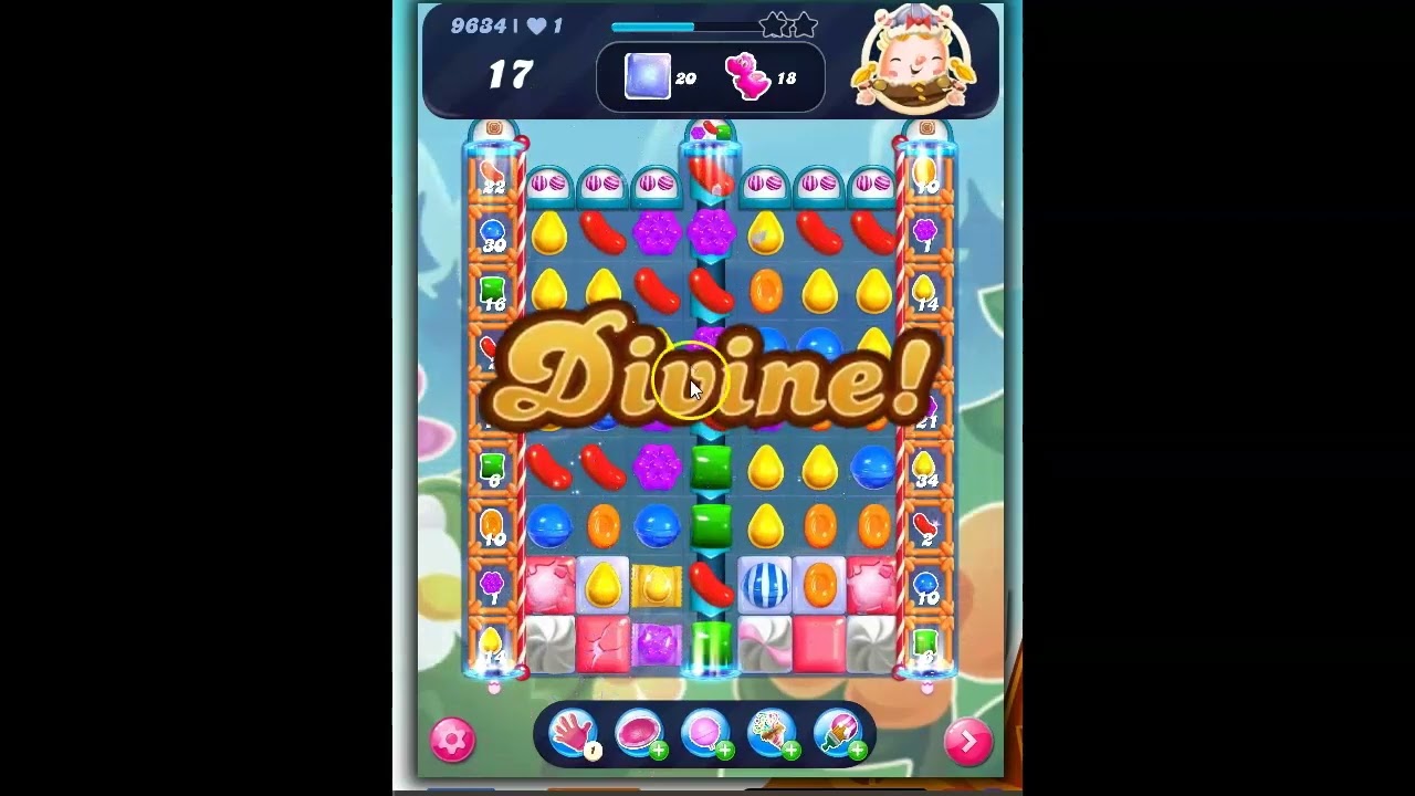 Candy Crush Saga Level 9634 2 Boosters