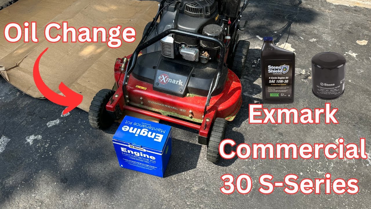 How to do an Oil Change on an Exmark Commercial 30 S-Series Lawn Mower (Kawasaki FJ180V)