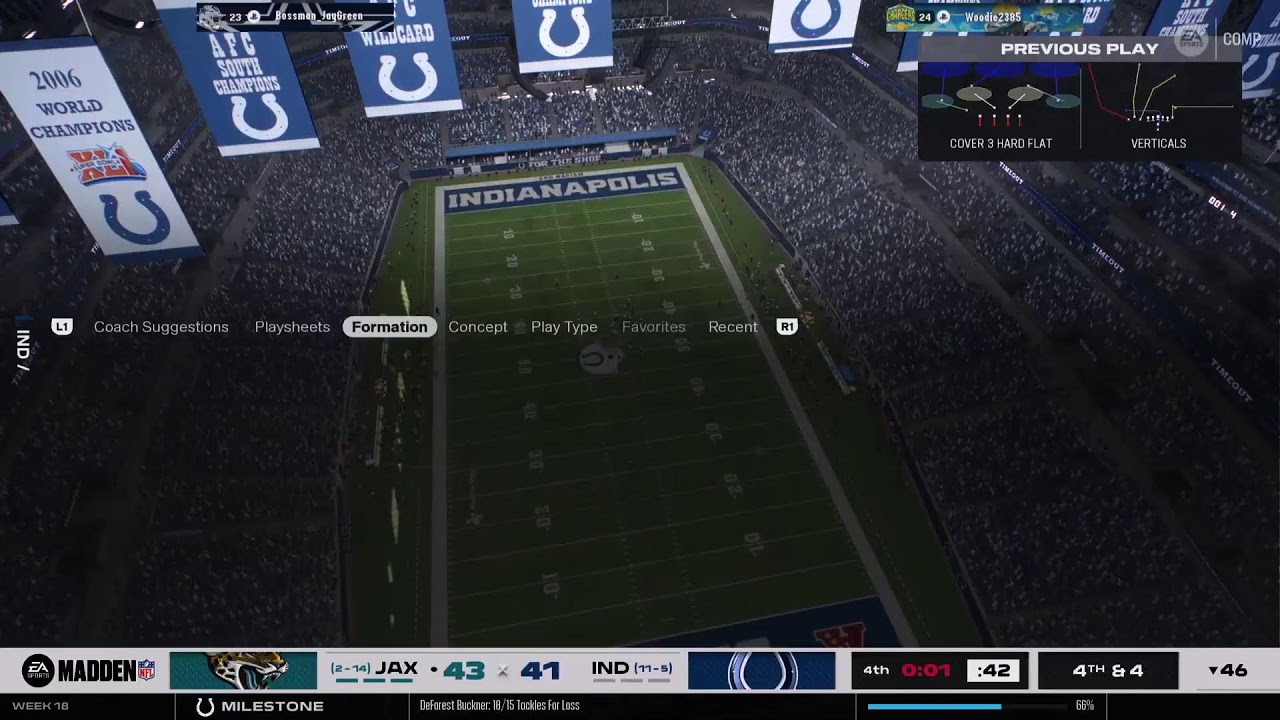 M26 Undisputed S5 wk18 Jags vs Colts