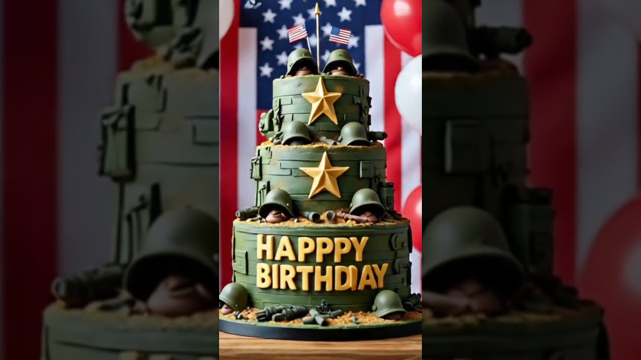 American Cake Army Design #cakeshorts #cakeideas #cakeart #cakerecipe