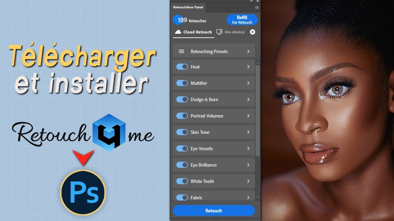 Comment télécharger et installer le plugin Retouche4me dans Photoshop.