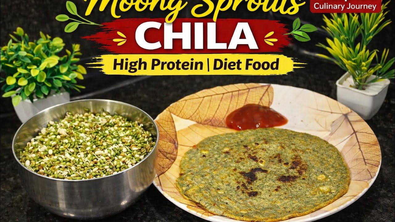 High Protein Moong Sprouts Chila | Healthy Breakfast Recipe | Diet Food for Weight Loss