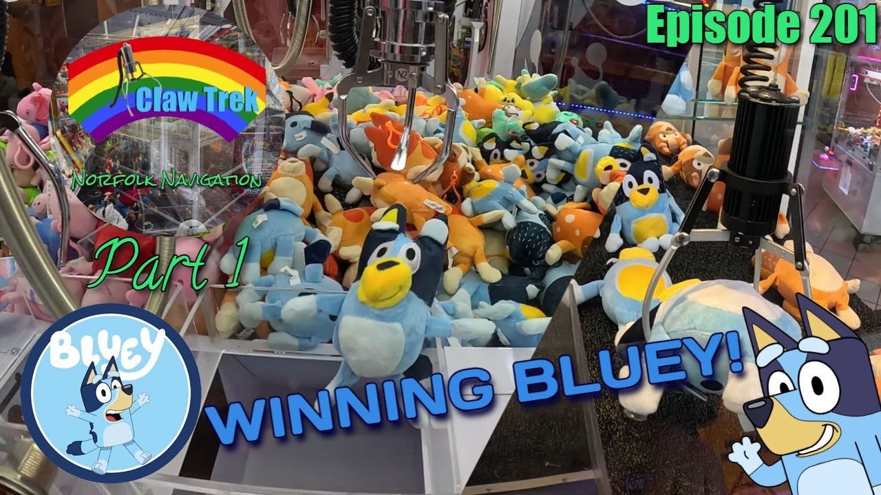 Claw Trek Episode 201 | WINNING BLUEY AT THE CLAW MACHINE - Norfolk Navigation Part 1