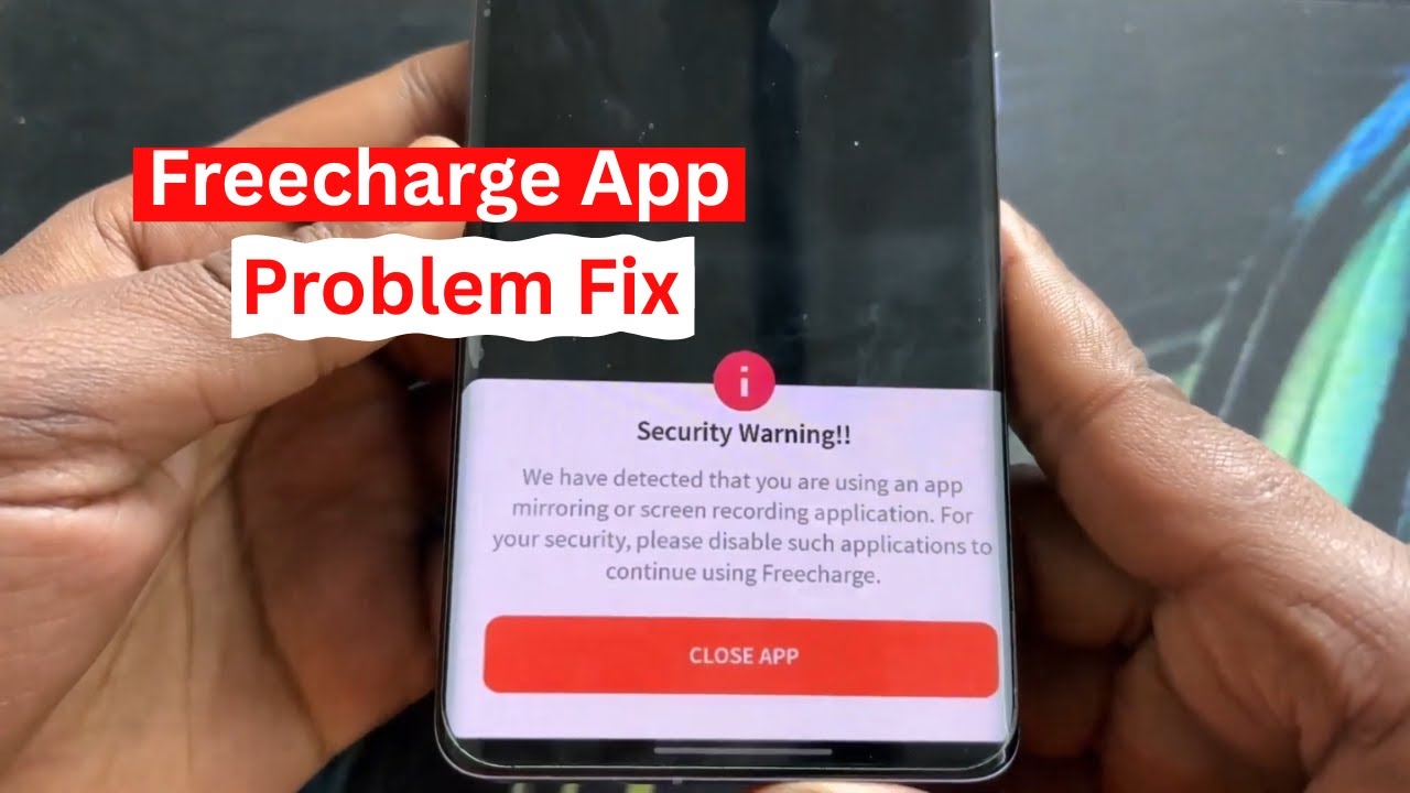Freecharge Security Warning | Freecharge Security Warning Auto Close Fix | Freecharge Upi Problem