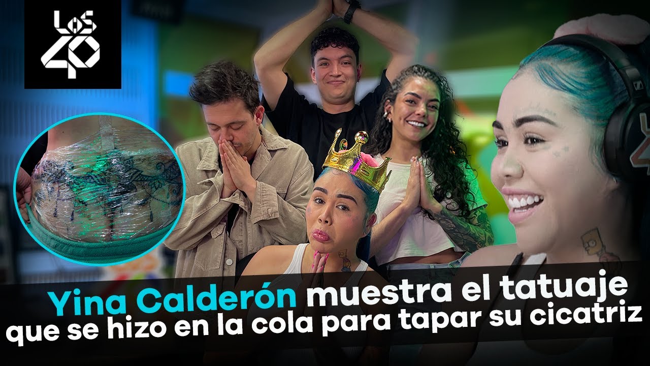 Yina Calderón muestra el tatuaje que se hizo en la cola para tapar la cicatriz de los biopolímeros 😱