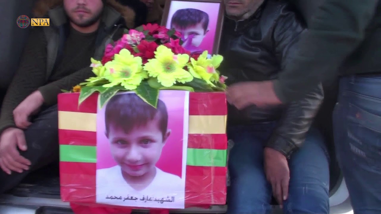 ريف حلب الشمالي- مراسيم تشييع ضحايا مجزرة تل رفعت- NPA