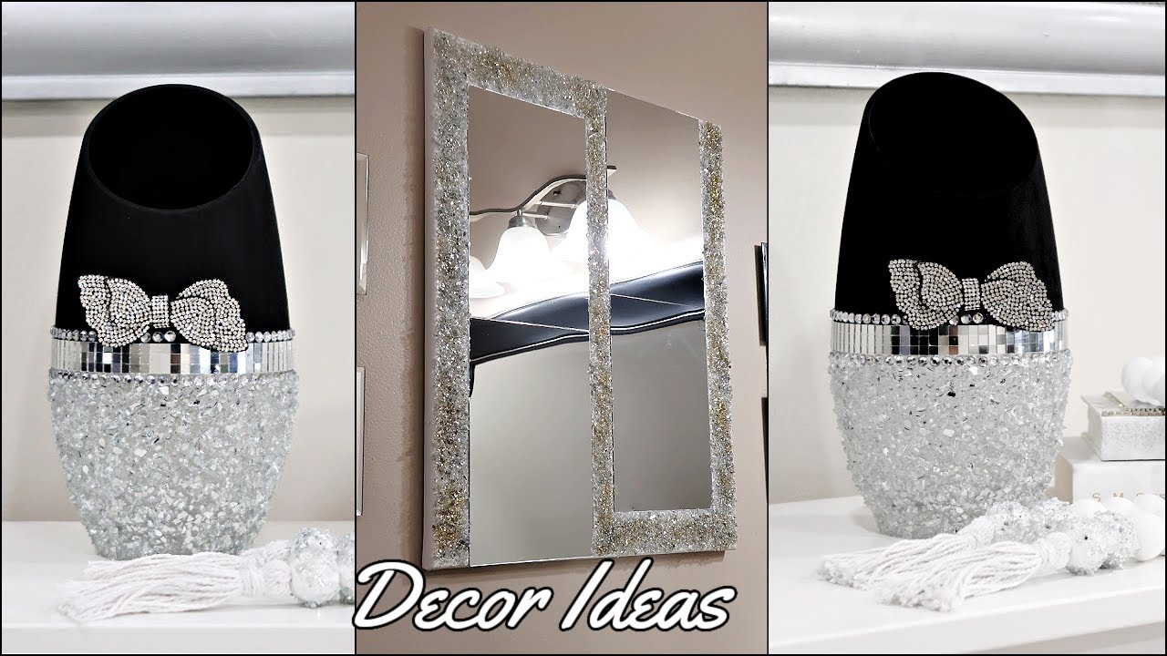 GLAM CRUSH GLASS DIY MOTHER'S DAY GIFT IDEAS USING DOLLAR STORE ITEMS | DIY DECOR * MILESTONE COLLAB