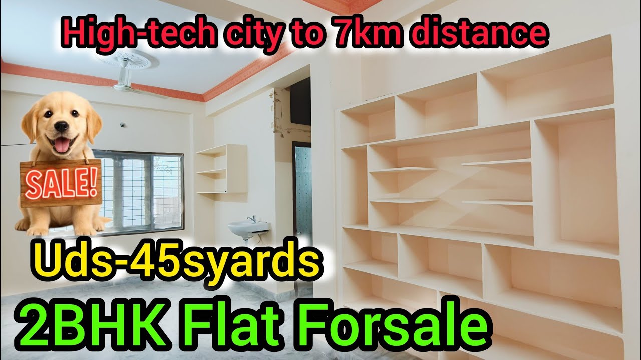 High-tech city to 7km distance | uds-45sqyards | 2BHK Flat Forsale| Kondapur | miyapur