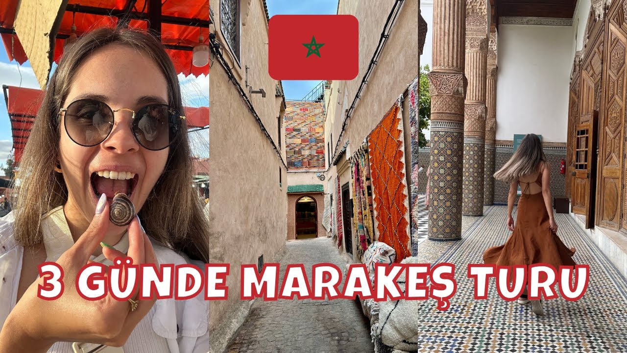 MARAKEŞ'te 3 Gün Vlog | Salyangoz, Jema el-Fna, Kaosun Şehri Marakeş'i Rehbersiz Gezdik