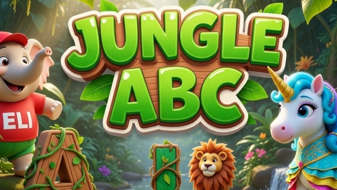 A to Z Jungle Safari | Learn Alphabet with Wild Animals | Elephant ELI & Unicorn | ABC Spotlight