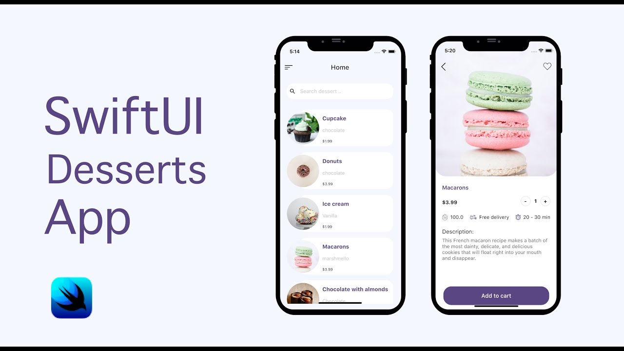 SwiftUI - Speed code - Dessert App UI Using SwiftUI - SwiftUI Tutorials