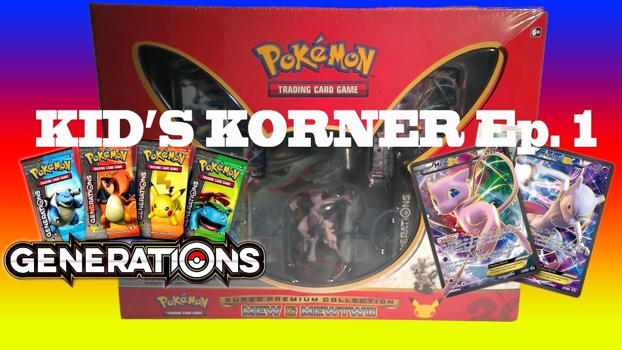 (NEW SEG.) KID'S KORNER w/ Baby Bo! - Ep. 1 - MEW/MEWTWO PKMN SUPER PREMIUM COLLECTOR BOX OPENING!