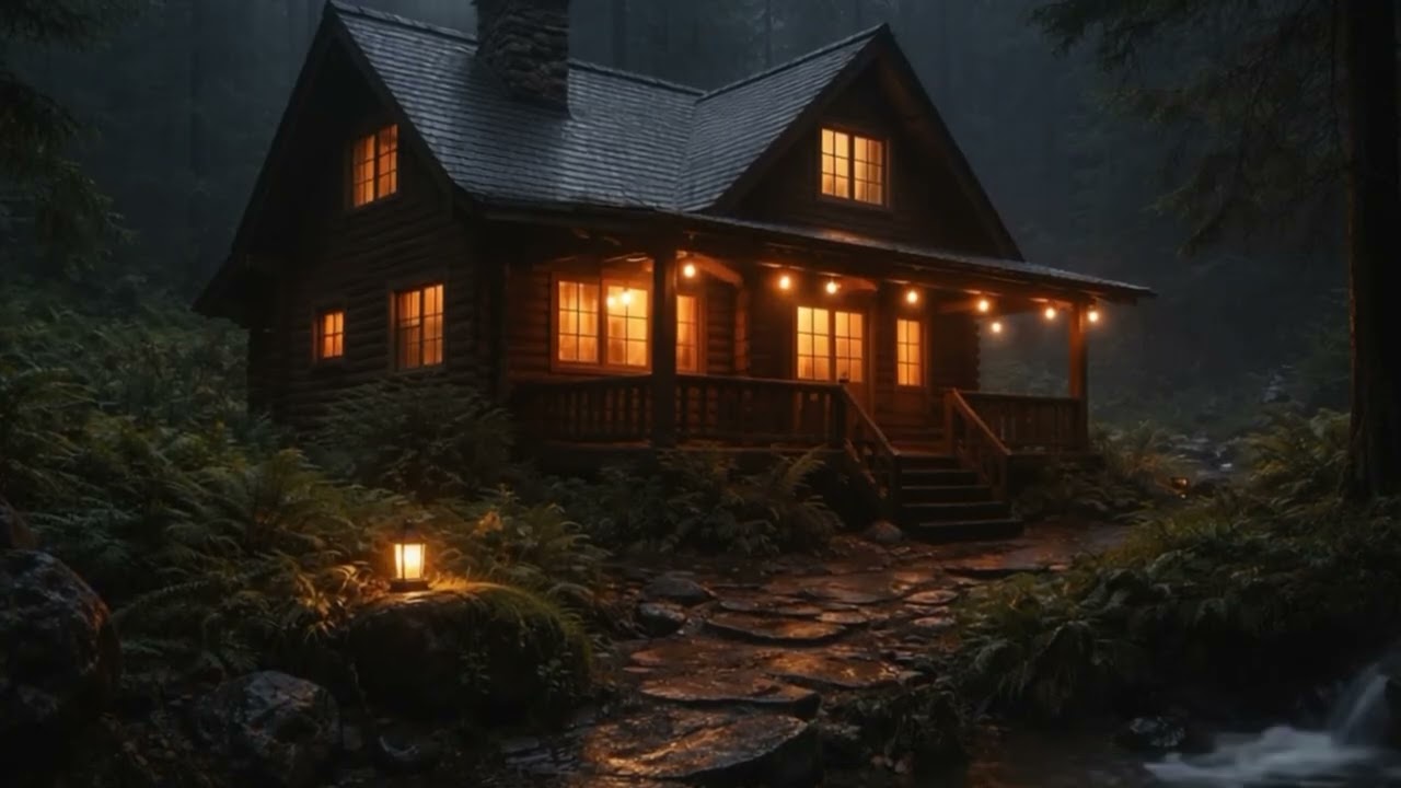 Cabana na Floresta 🌧️ Som de Água Relaxante | Relaxamento Profundo | Relaxing Water Sounds